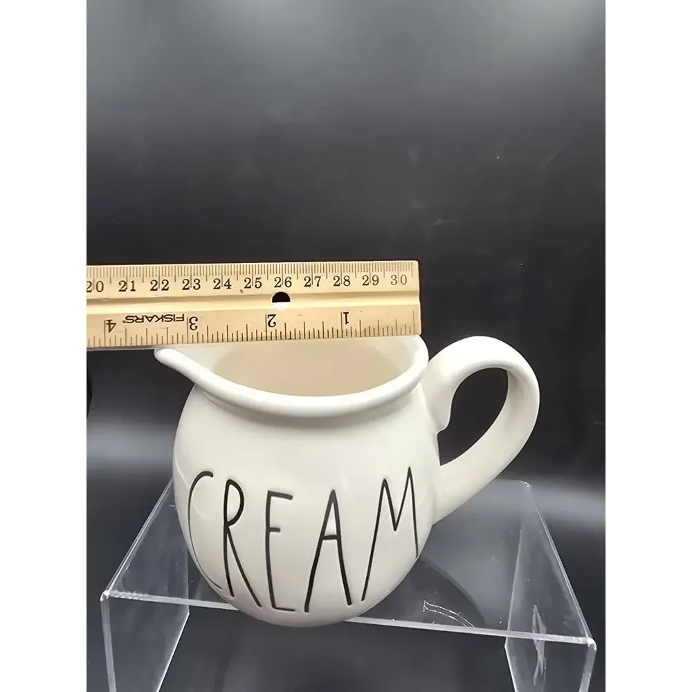 Rae Dunn Cream Creamer Farmhouse Cream Black Letters